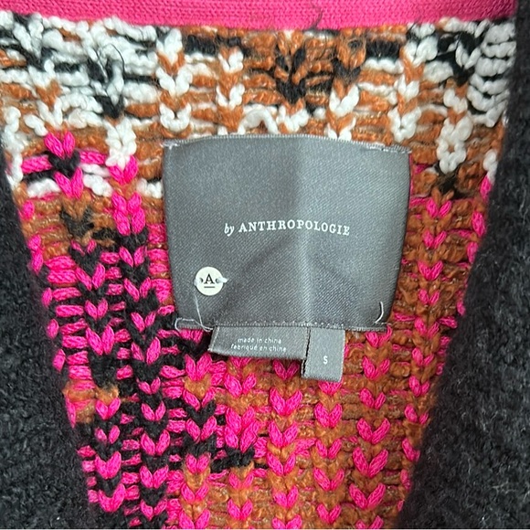 By Anthropologie Neon Collared Cardigan Sweater - Picture 9 of 10